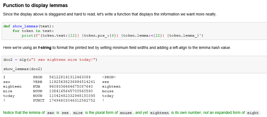 Implement a function to display lemmas in Python - Learn & Grow with ...